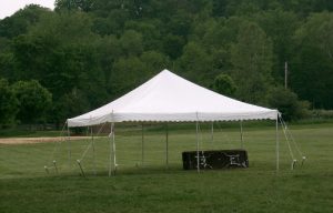 White 20' x 20' Pole Tent